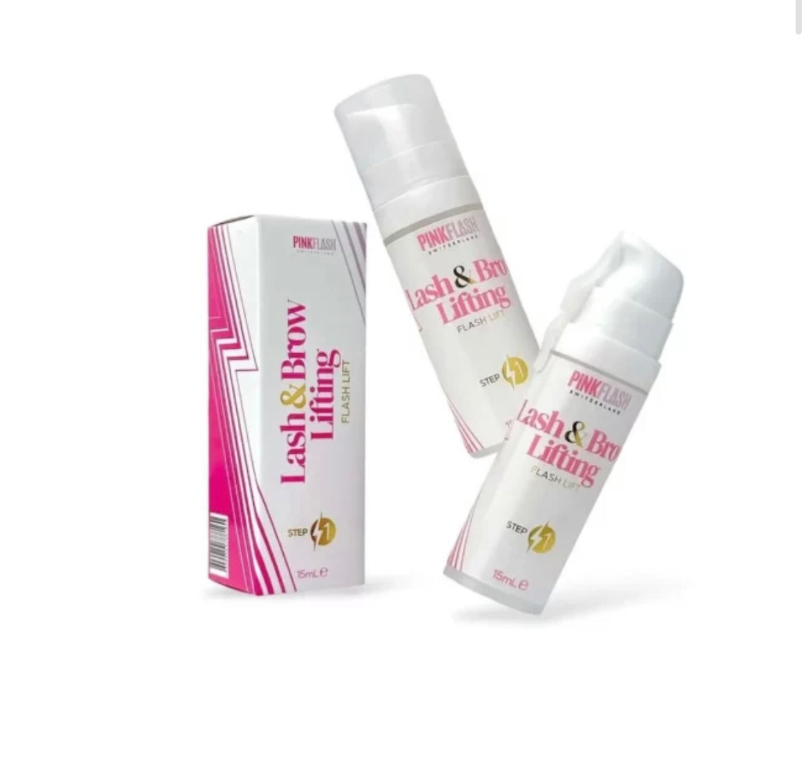 Pink flash - Lash et Brow lift step 1