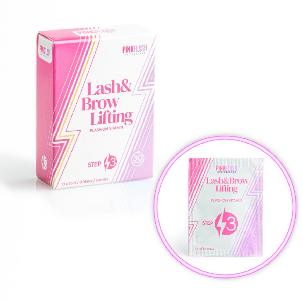 Pink flash - Lash And Brow lifting unidose step 3