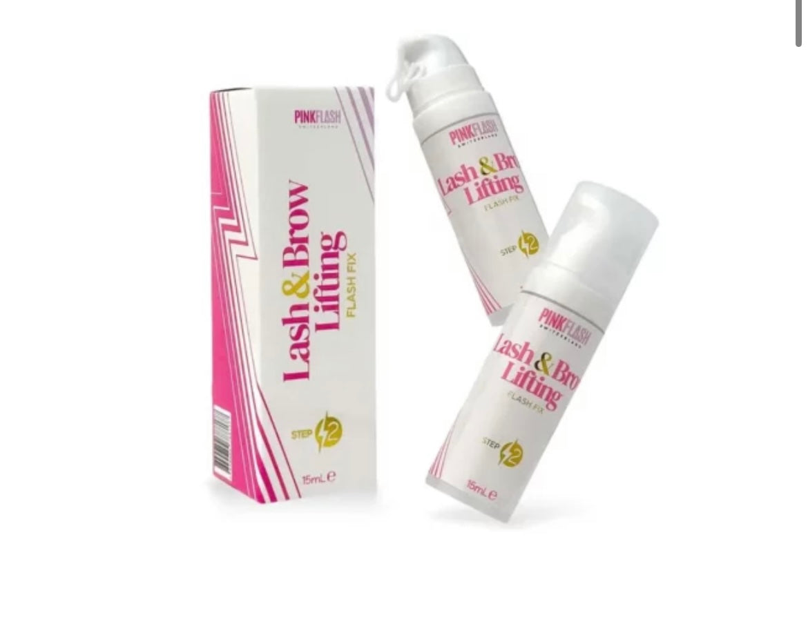 Pink flash - Lash et Brow lift step 2